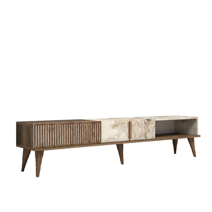 Hanah Home Milan Soporte para TV Nogal y Blanco